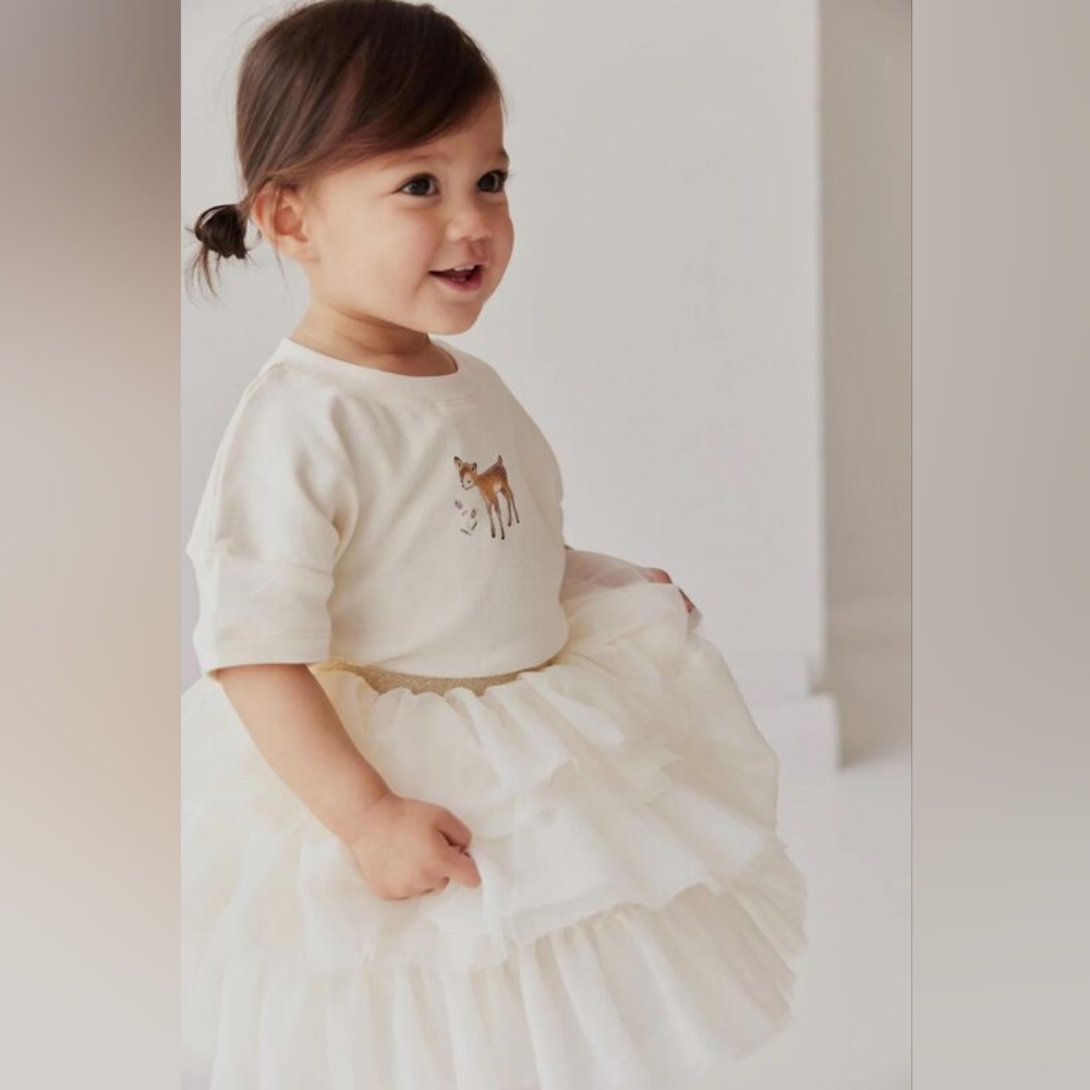 Jamie Kay Valentina Tulle Skirt - Vanilla Bean 2Y